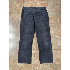 Vintage Lee Straight Leg Corduroy Navy Blue Trousers Pants 34W X 33L *